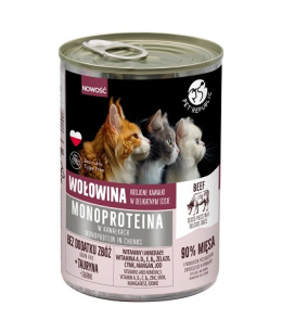 PET REPUBLIC MONOPROTEIN WOŁOWINA puszka 400g