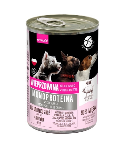 PET REPUBLIC MONOPROTEIN WIEPRZOWINA puszka 400g