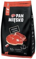 Pan Mięsko Karma sucha dla psa - wołowina i kozina chrupki M 20kg