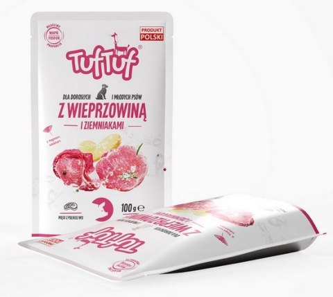 TUF TUF Wieprzowina z ziemniakami dla psa saszetka 100g TUF TUF Wieprzowina z ziemniakami dla psa saszetka 100g