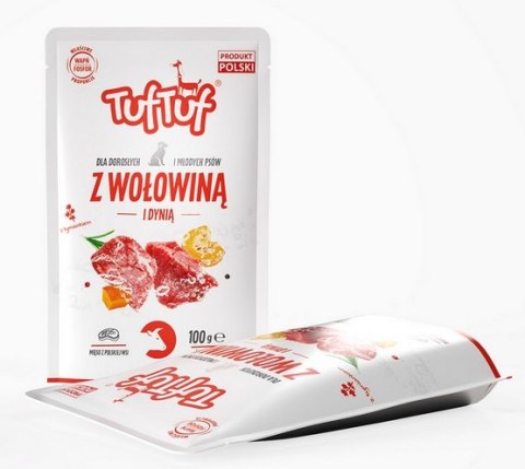 TUF TUF Wołowina z dynią dla psa saszetka 100g TUF TUF Wołowina z dynią dla psa saszetka 100g