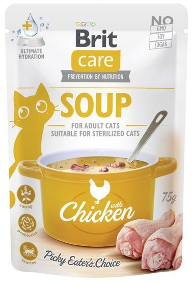 Brit Care Cat Soup Chicken saszetka 75g