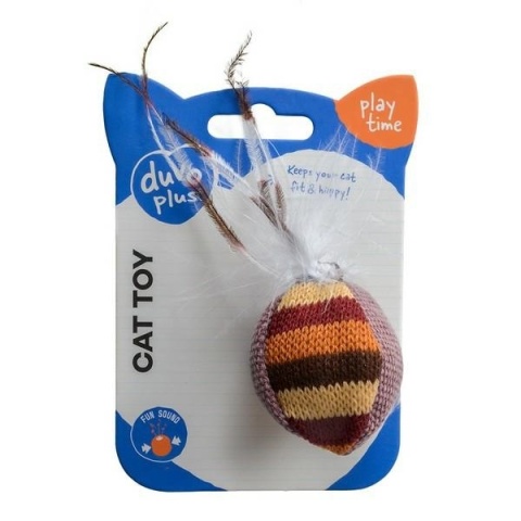 DUVO+ ZAB. KOT PIŁECZKA Z PIÓRKAMI 16x4x4cm DUVO+ ZAB. KOT PIŁECZKA Z PIÓRKAMI 16x4x4cm