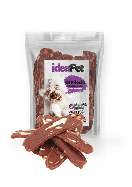 IDEAPET FILECIKI Z KACZKĄ I RYBĄ 500g IDEAPET FILECIKI Z KACZKĄ I RYBĄ 500g