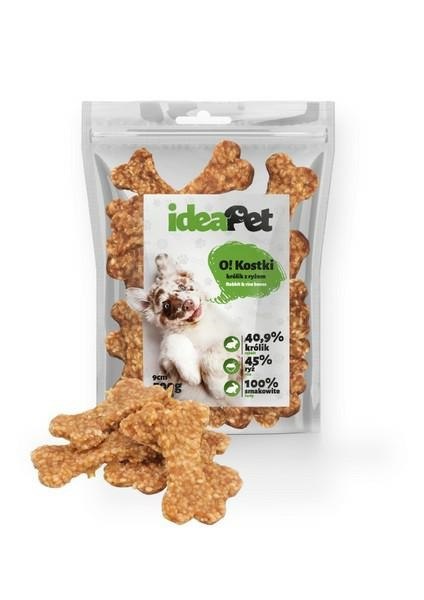 IDEAPET KOSTKI KRÓLIK Z RYŻEM 9cm 500g IDEAPET KOSTKI KRÓLIK Z RYŻEM 9cm 500g