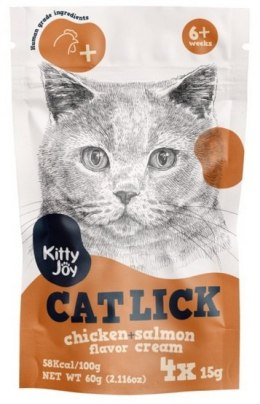 Kitty Joy Cat Lick Kurczak & Łosoś Cream 4x15g