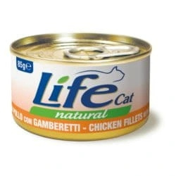 LIFE CAT CHICKEN + SHRIMPS FILLETS puszka 85g