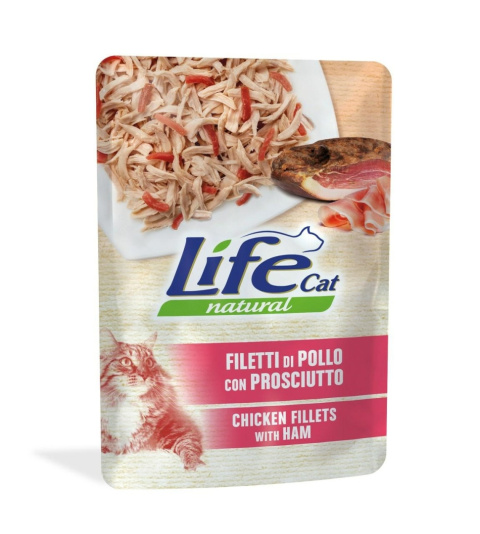 LIFE CAT CHICKEN /HAM saszetka 70g