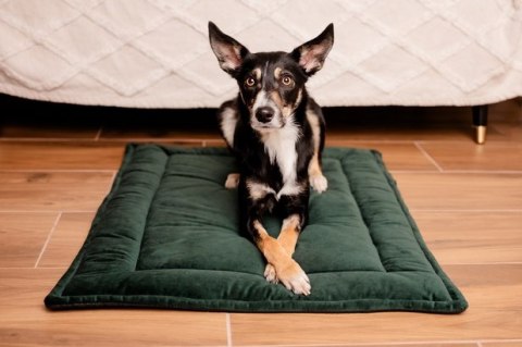 MIMIKO Pets Mata Velvet 100x70cm butelkowa zieleń MIMIKO Pets Mata Velvet 100x70cm butelkowa zieleń