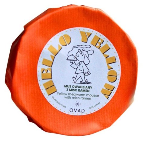 Ovad Hello Yellow Mus owadziany z miso ramen puszka 140g Ovad Hello Yellow Mus owadziany z miso ramen puszka 140g