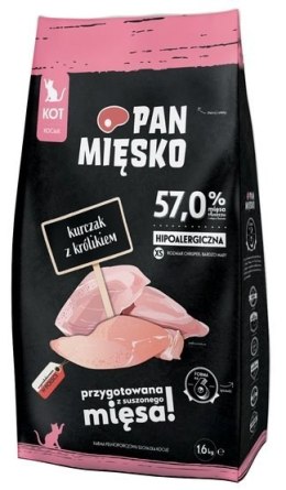 Pan Mięsko Karma sucha dla kociąt - kurczak i królik chrupki XS 1,6kg