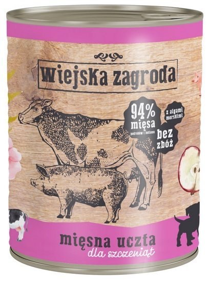 Wiejska Zagroda Mięsna uczta Puppy puszka 800g Wiejska Zagroda Mięsna uczta Puppy puszka 800g