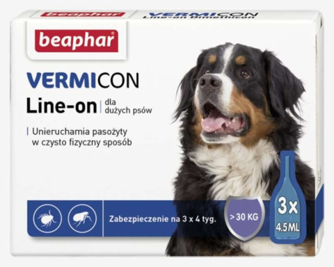 BEAPHAR VERMICON DOG "L" 3szt 4,5ml