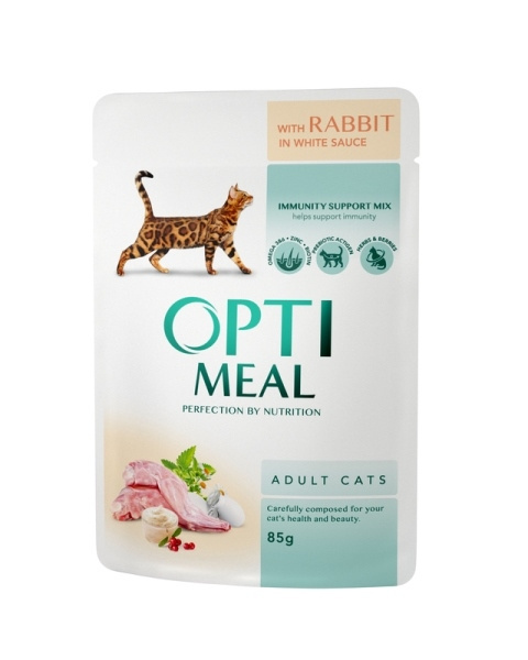 OPTIMEAL KOT KRÓLIK W SOS saszetka 85g OPTIMEAL KOT KRÓLIK W SOS saszetka 85g