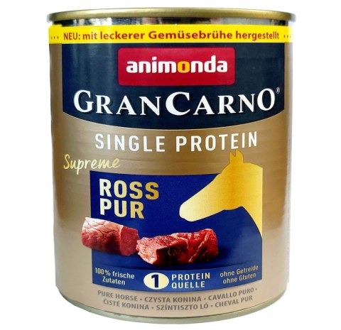Animonda GranCarno Single Protein Konina puszka 800g Animonda GranCarno Single Protein Konina puszka 800g
