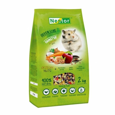 NESTOR POKARM DLA CHOMIKÓW GREEN LINE 2kg NESTOR POKARM DLA CHOMIKÓW GREEN LINE 2kg