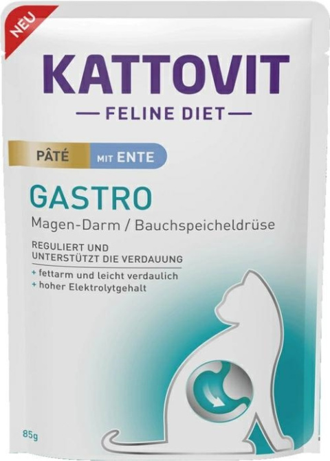 KATTOVIT PATE GASTRO KACZKA saszetka 85g KATTOVIT PATE GASTRO KACZKA saszetka 85g