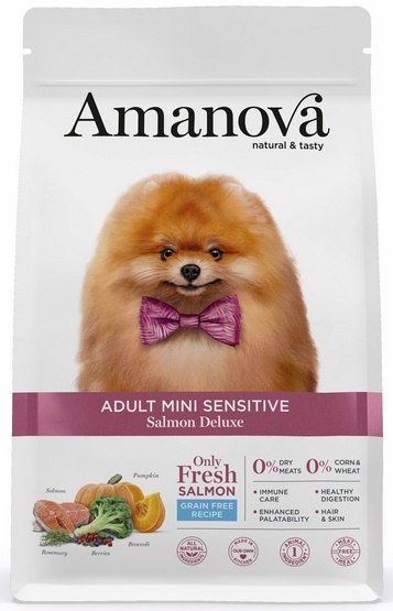 Amanova Dog Adult Mini Sensitive Salmon Deluxe - łosoś 2kg