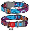 Collar WauDog Nylon Obroża nylonowa z QR-paszportem, plastikowy fastex, wzór LATO, 25mm/37-58cm