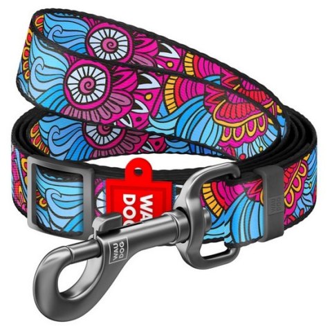 Collar WauDog Nylon Smycz nylonowa regulowana 25mm/152-183cm, wzór LATO