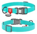Collar WauDog Waterproof Obroża wodoodporna z QR-paszportem, akumulująca światło, plastikowy fastex, 25mm/34-49cm