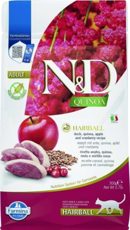 FARMINA N&D QUINOA HAIRBALL 300g