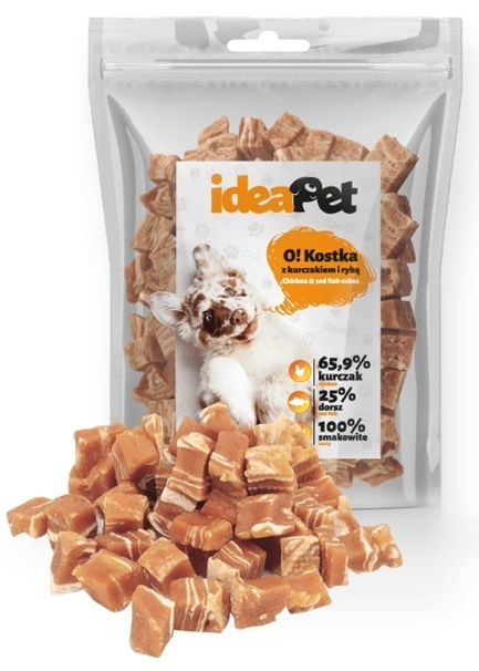 IDEAPET 500g KOSTKI Z KURCZAKIEM I RYBĄ IDEAPET 500g KOSTKI Z KURCZAKIEM I RYBĄ