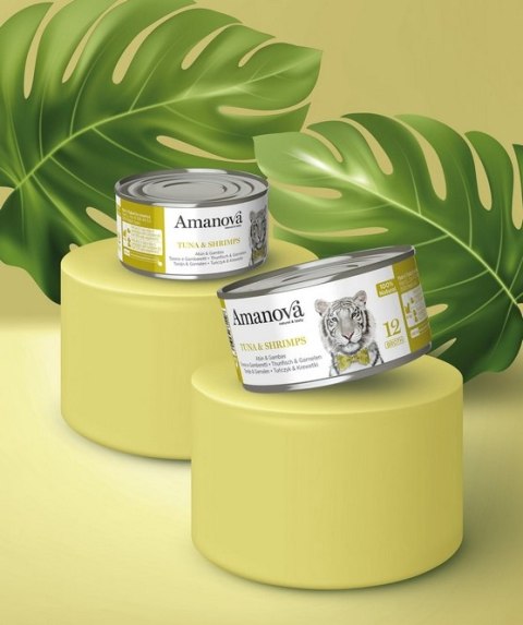Amanova Cat Tuna & Shrimps - tuńczyk i krewetki w bulionie puszka 70g [12]