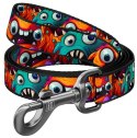 Collar WauDog Nylon Smycz nylonowa S 15mm/200cm, wzór ZĘBATE POTWORY