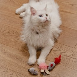 Dingo Zabawka dla kota - Love Myszki z piórkami 2szt