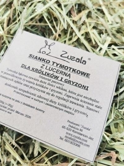 ZUZALA SIANKO TYMOTKOWE Z LUCERNĄ 500g
