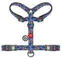 Collar WauDog Nylon Szelki nylonowe anatomiczne w kształcie litery H, z QR-paszportem, plastikowy fastex, wzór FIGA, rozmiar M 2