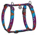 Collar WauDog Nylon Szelki nylonowe anatomiczne w kształcie litery H, z QR-paszportem, plastikowy fastex, wzór LATO, rozmiar S 1