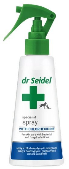Dr Seidel Spray z chlorheksydyną - do skóry z bakteryjnymi i grzybiczymi stanami zapalnymi 100ml