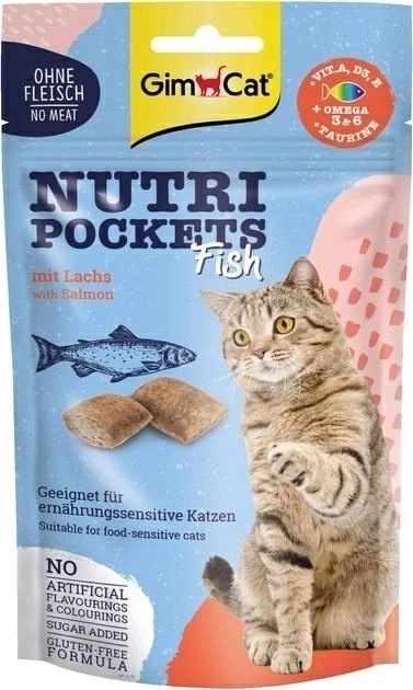 Gimcat Nutri Pockets Przysmak dla Kota Łosoś 60g