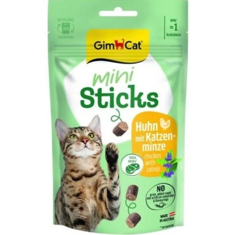 Gimcat Sticks Mini Przysmak dla Kota Kurczak Kocimiętka 50g