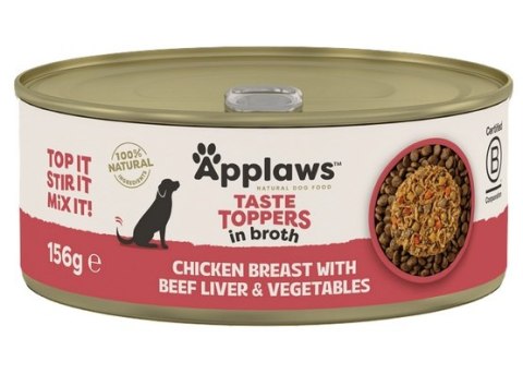 Applaws Dog Taste Toppers puszka z kurczakiem, wątrobą wołową i warzywami 156g