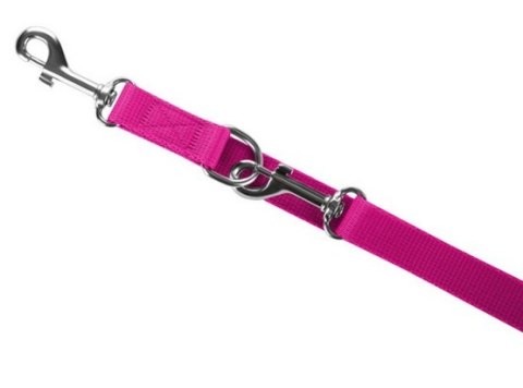 CHABA Smycz taśma regulowana L 20mm/260cm fuksja