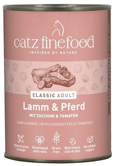 Catz Finefood Classic N.19 Jagnięcina i Konina puszka 400g