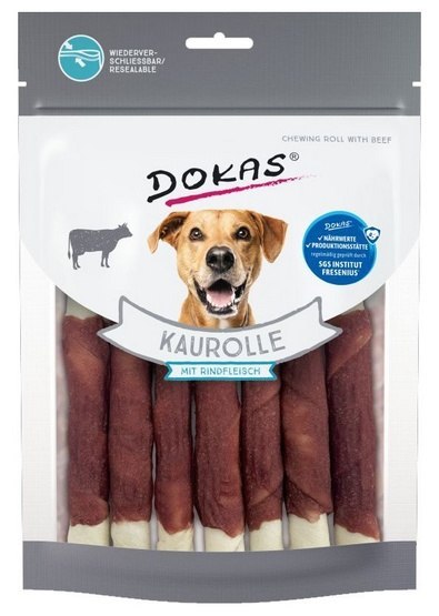 Dokas Pies Rolki z wołowiną 190g