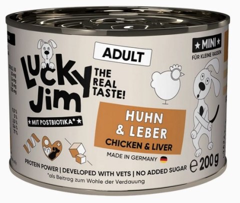 Lucky Jim Classic Mini Adult Kurczak i wątróbka puszka 200g
