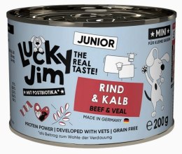 Lucky Jim Classic Mini Junior Wołowina i cielęcina puszka 200g