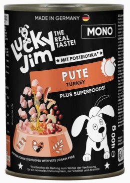 Lucky Jim Mono Adult Indyk puszka 400g
