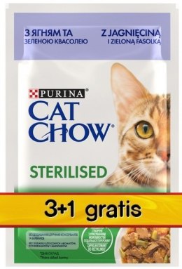 Purina Cat Chow Sterilised Jagnięcina saszetki 3+1 GRATIS 4x85g