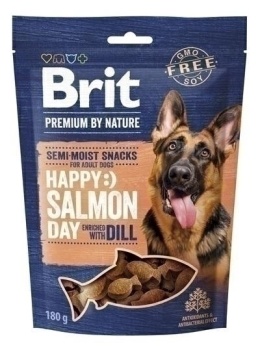 BRIT PREMIUM BY NATURE SNACKS 180g SALMON + DILL