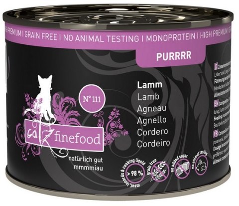 Catz Finefood Pure (Purrrr N.111) Jagnięcina puszka 200g