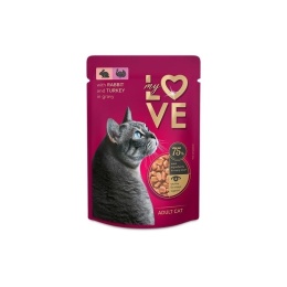 MY LOVE KRÓLIK I INDYK w sosie saszetka 85g