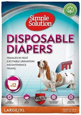 Simple Solution Pieluchy jednorazowe dla suczek XL 12szt.