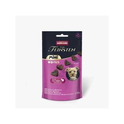 ANIMONDA MINI BITES WOŁOWINA Z SZAŁWIĄ PIES przysmak 50g