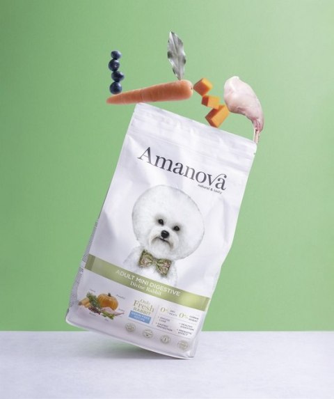 Amanova Dog Adult Mini Digestive Divine Rabbit - królik 800g [termin ważności: 29.11.2026]